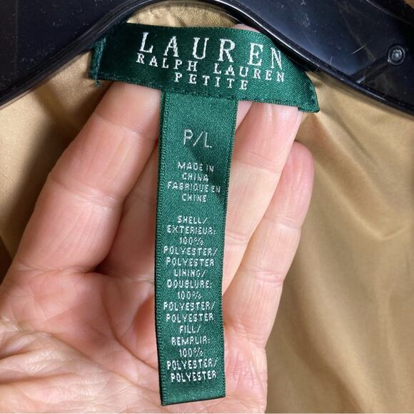 Lauren Ralph Lauren vest Large gold metallic safari utility cargo belt gorpcore - Picture 12 of 12